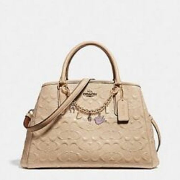 NWT Coach Platinum Sm Margot Carryall Debossed - Picture 1 of 10
